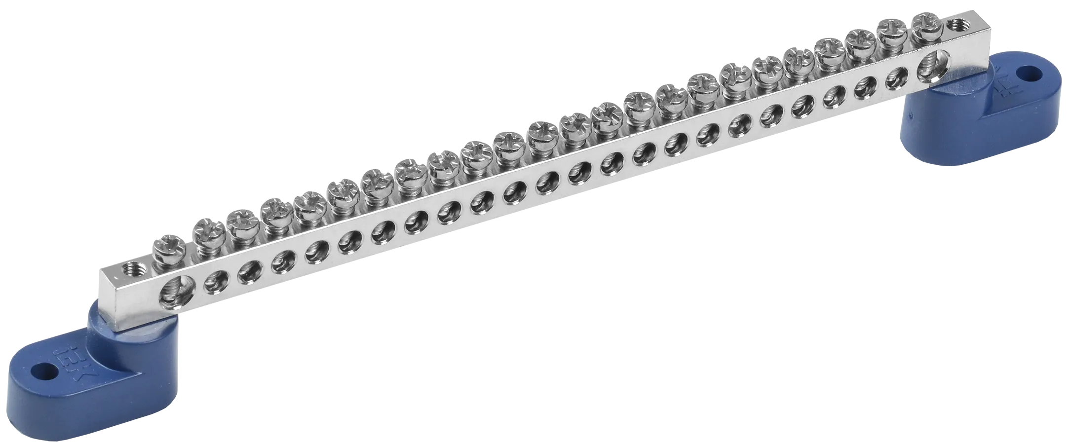 Шина N "ноль" на двух угловых изоляторах с никелевым покрытием ШНИ-6х9-24-У2-С IEK