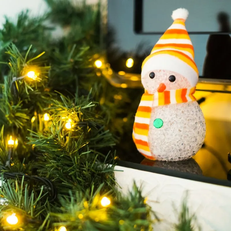 Фигура светодиодная Снеговик 17см, RGB - Фото 2