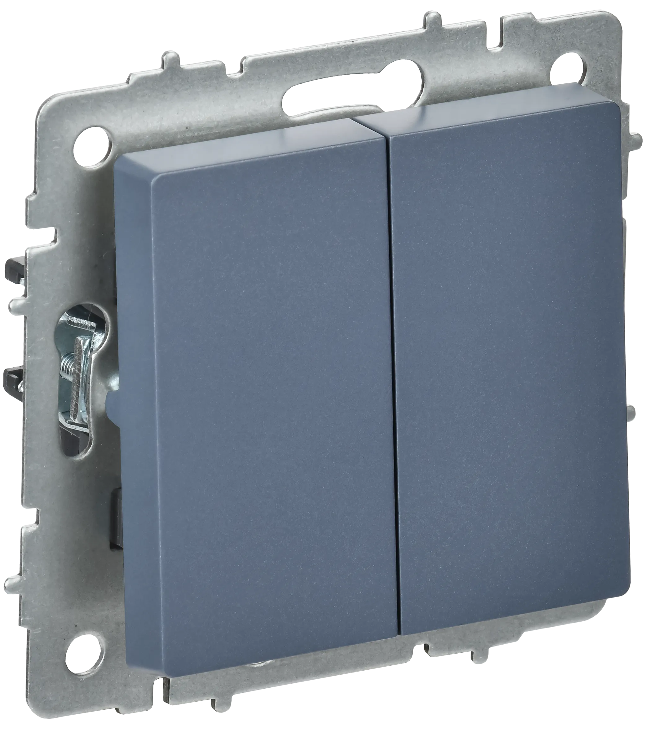 BRITE Выключатель 2-клавишный перекрестный 10А ВС10-2-3-БрМ маренго IEK