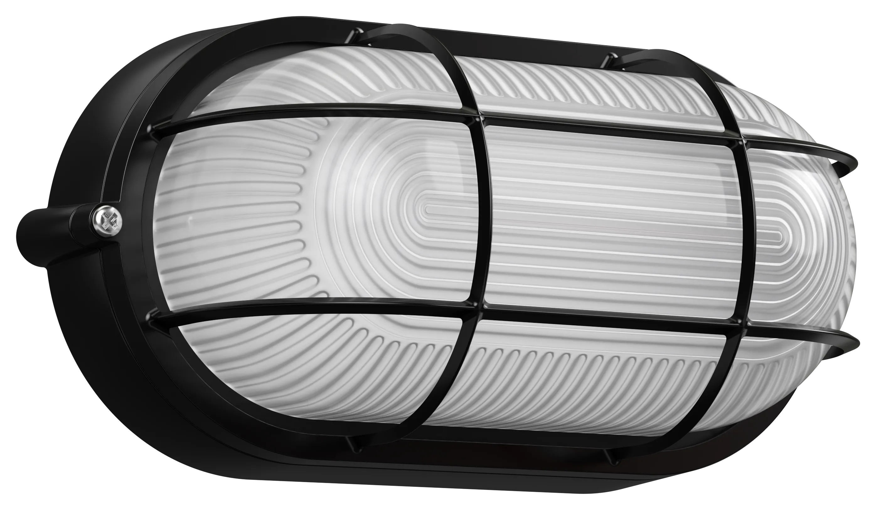 Светильник НПП1402 овал с решеткой 60Вт IP54 черный IEK