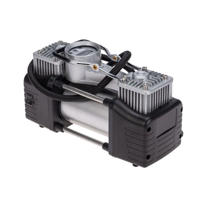 Компрессор автомобильный усиленный двухпоршневой с цифровым манометром и функцией автостоп (60л/мин, 10 АТМ) REXANT - Фото 4