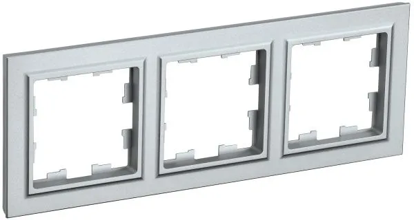 BRITE Рамка 3-местная РУ-3-БрА алюминий IEK BR-M32-K47