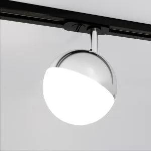 Светильник светодиодный трековый для однофазного шинопровода Glob GX53 Хром Glob GX53 Хром (MRL 1015) однофазный Elektrostandard a053138