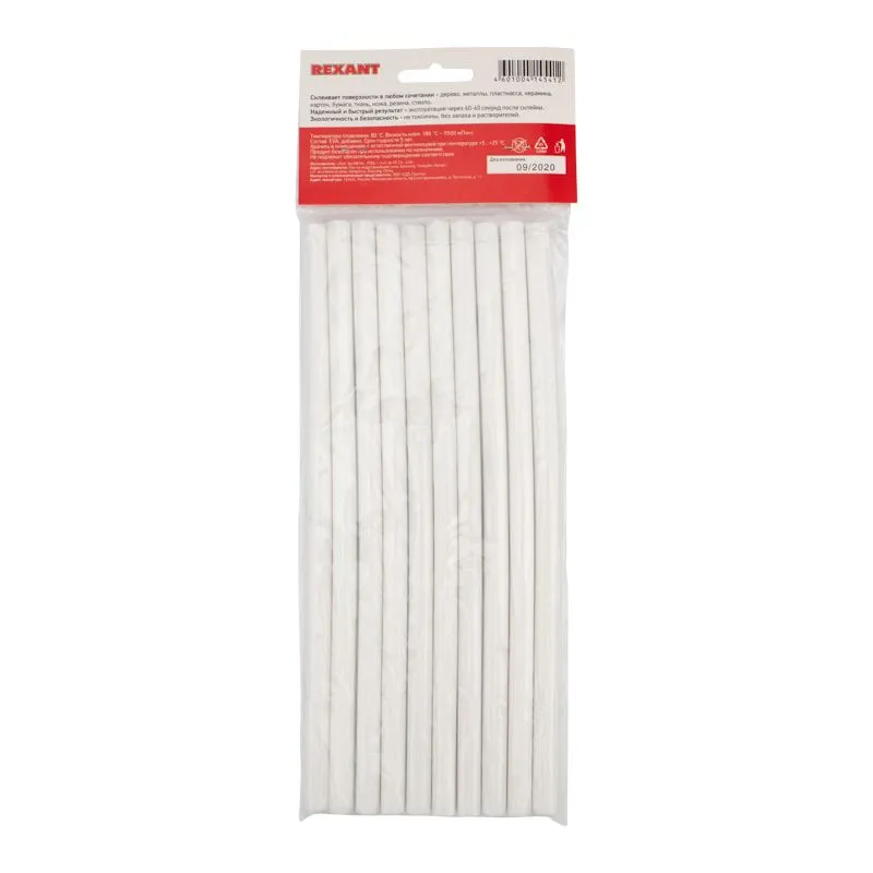 Стержни клеевые Ø11мм, 270мм, белые (10 шт/уп), хедер REXANT - Фото 4