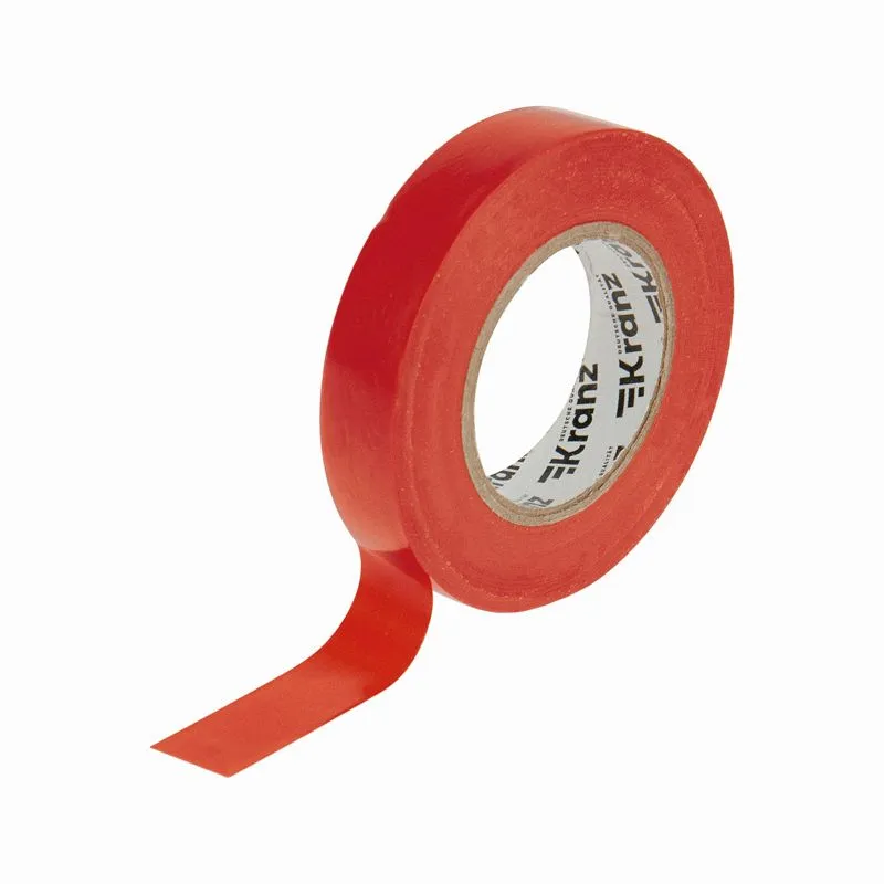 Изолента ПВХ 0,13х15мм, 25м, красная KRANZ - Фото 3