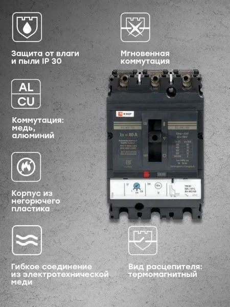 ВА-99C 160/80А 3P 35кА EKF - Фото 6