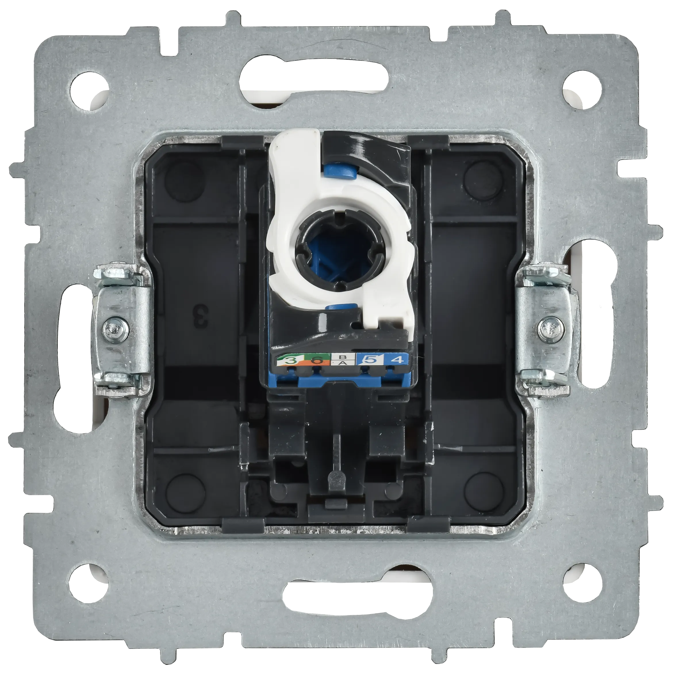 BRITE Розетка компьютерная RJ45 кат.6 РК11-БрАБ арктический белый IEK - Фото 5