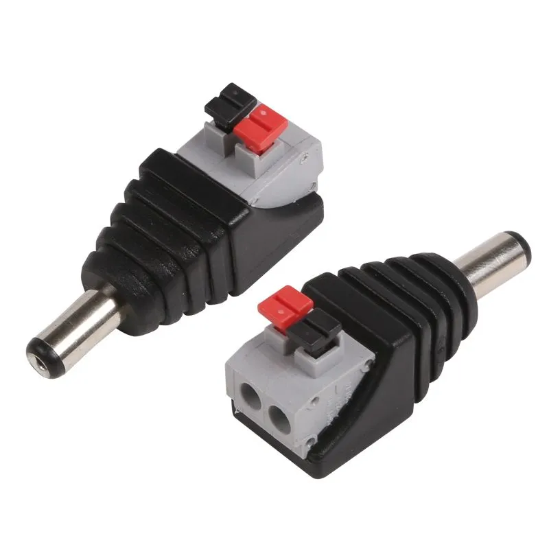 Разъем питание на кабель, штекер 2,1х5,5x10мм с быстрозажимной колодкой, (1шт), REXANT - Фото 4