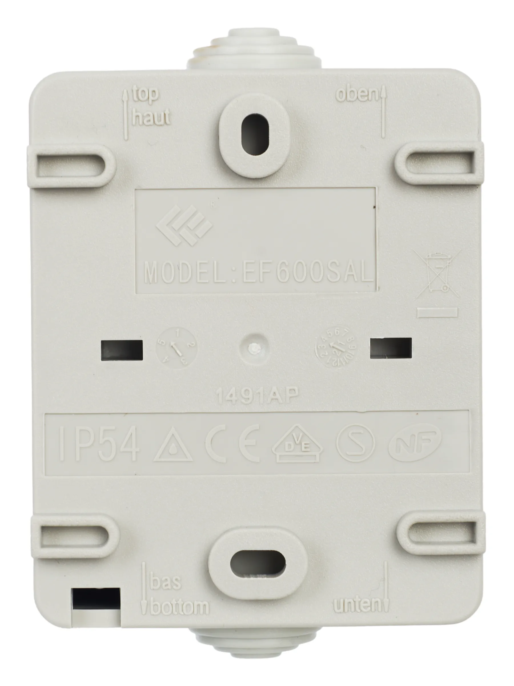 FORS Выключатель 1-клавишный проходной с индикацией для открытой установки 10А IP54 ВС20-1-1-ФСр серый IEK - Фото 7