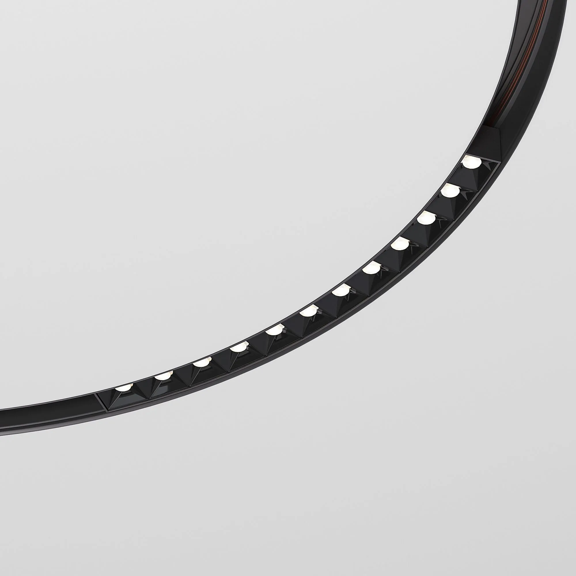 Slim Magnetic Трековый светильник для радиусного шинопровода 12W 4200K Intenso чёрный Ø800мм - Фото 4