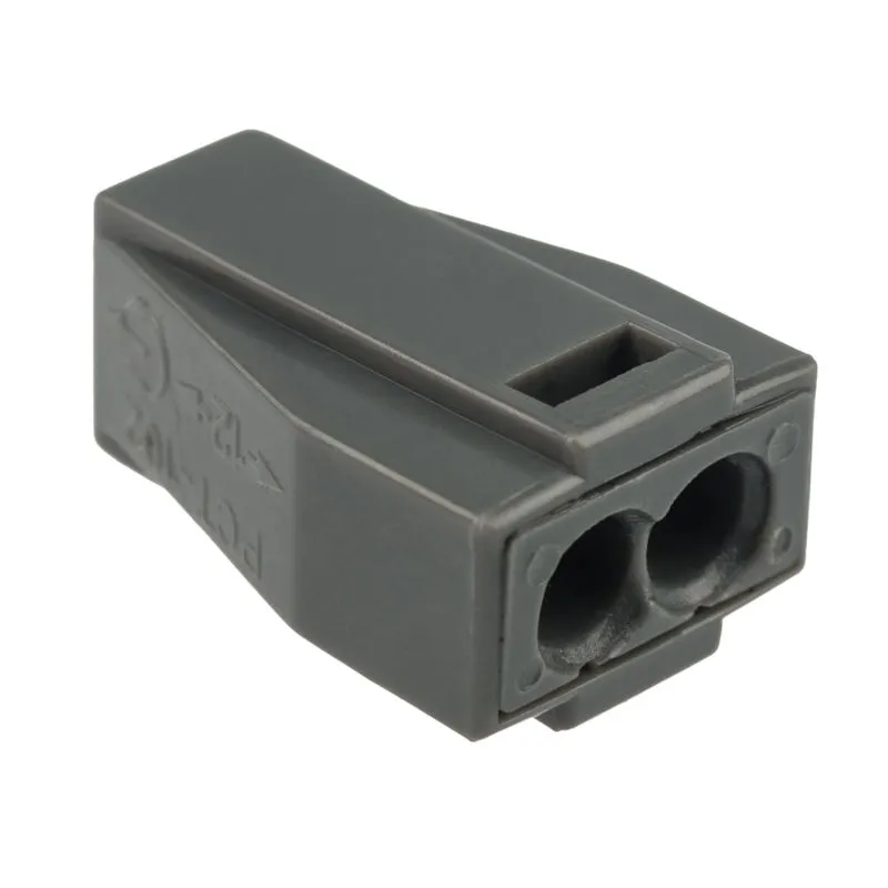 Экспресс-клемма с пастой СМК 773-302, 2-проводная до 2,5 мм², серая (100 шт/уп) REXANT 07-3020