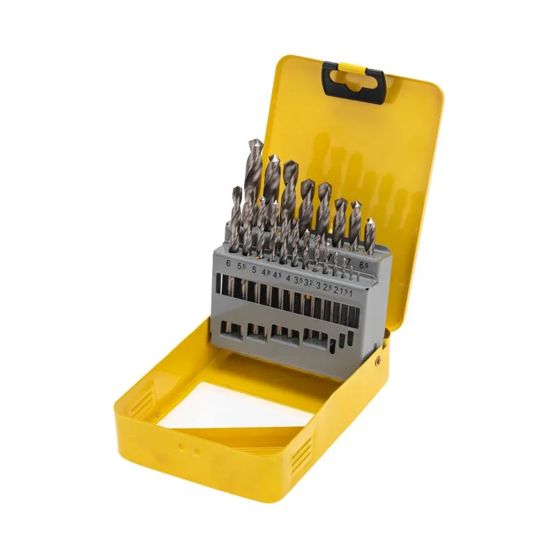 Набор сверл по металлу, 1-10мм (через 0,5мм, 3,2мм, 4,8мм), HSS, цилиндрический хвостовик, металлический кейс, 21 шт. KRANZ