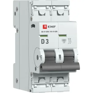 Авт. выкл. 2P 3А (D) 6кА ВА 47-63N EKF PROxima M636203D