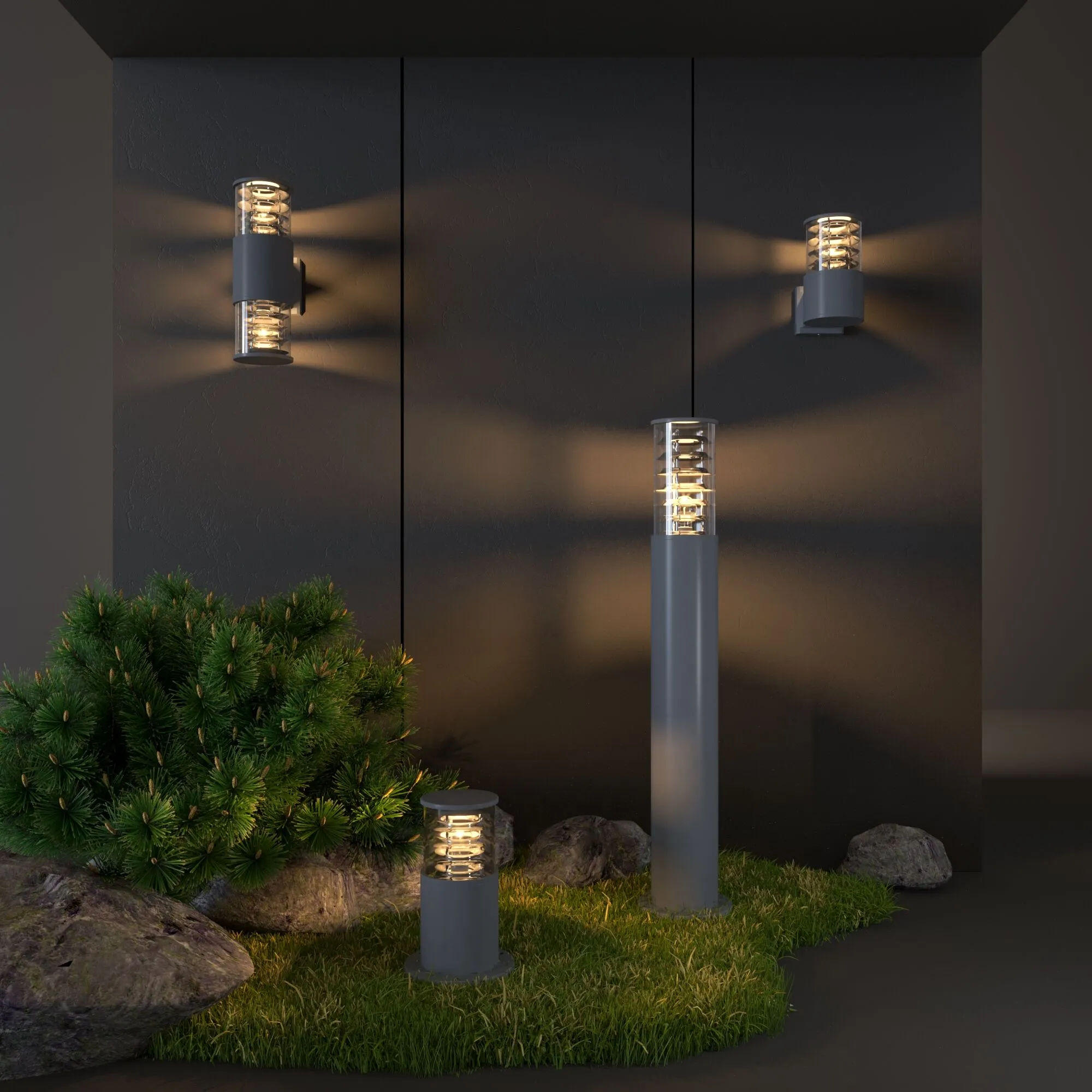 Светильник ландшафтный IP54 1507 TECHNO серый Elektrostandard - Фото 3