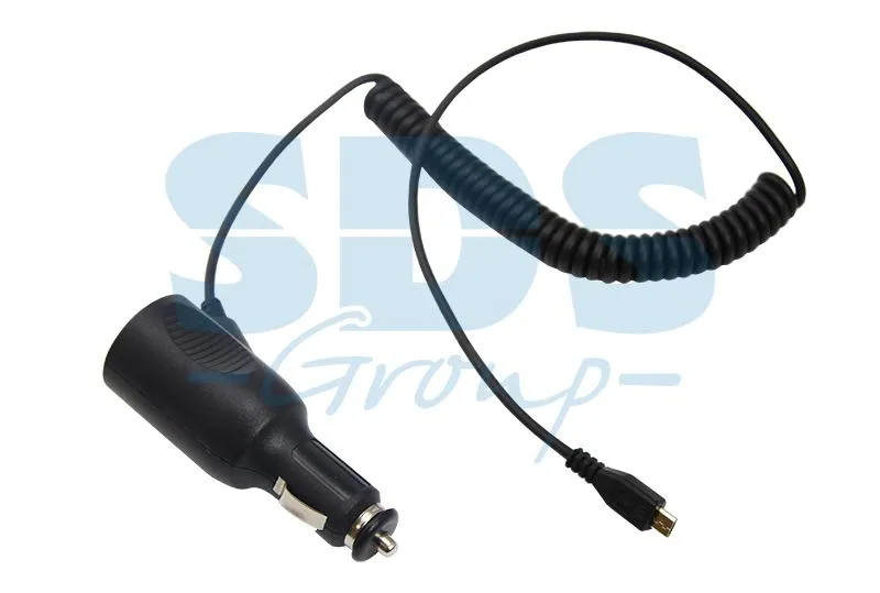 Автозарядка с индикатором microUSB (АЗУ) (5 V, 2000 mA) шнур спираль до 2 м REXANT