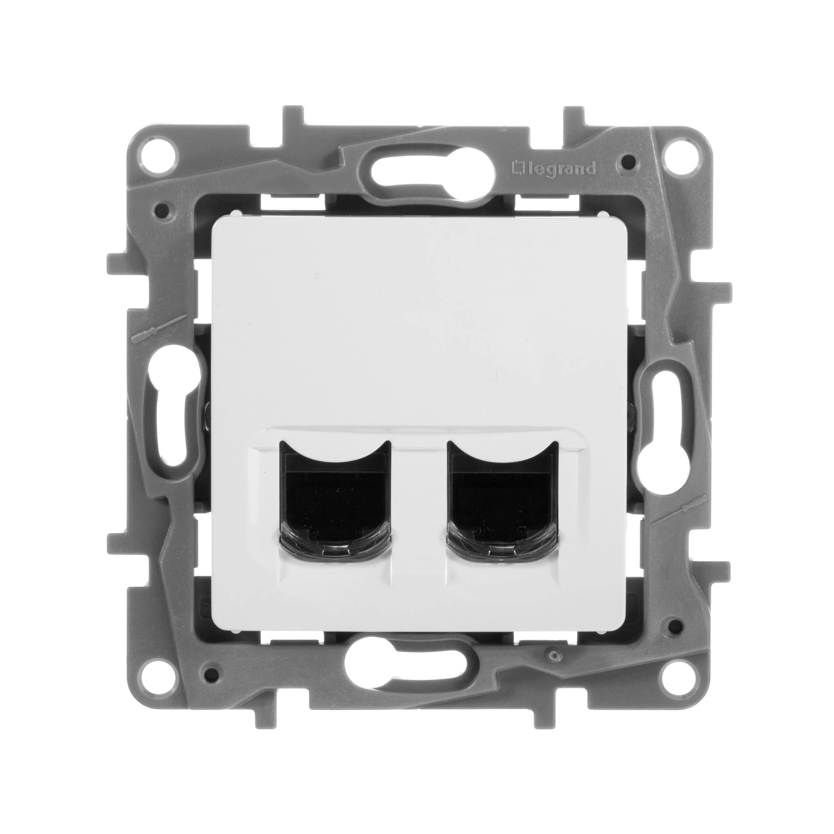 ETIKA Розетка компьютерная двойная RJ45 категория 6 UTP белый - Фото 4