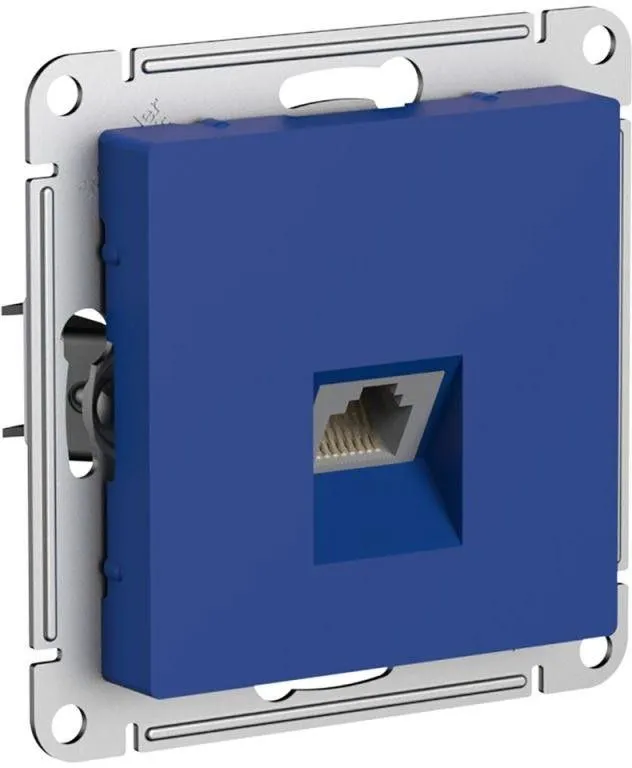 Розетка компьютерная AtlasDesign RJ45 кат.5E механизм аквамарин SE ATN001183