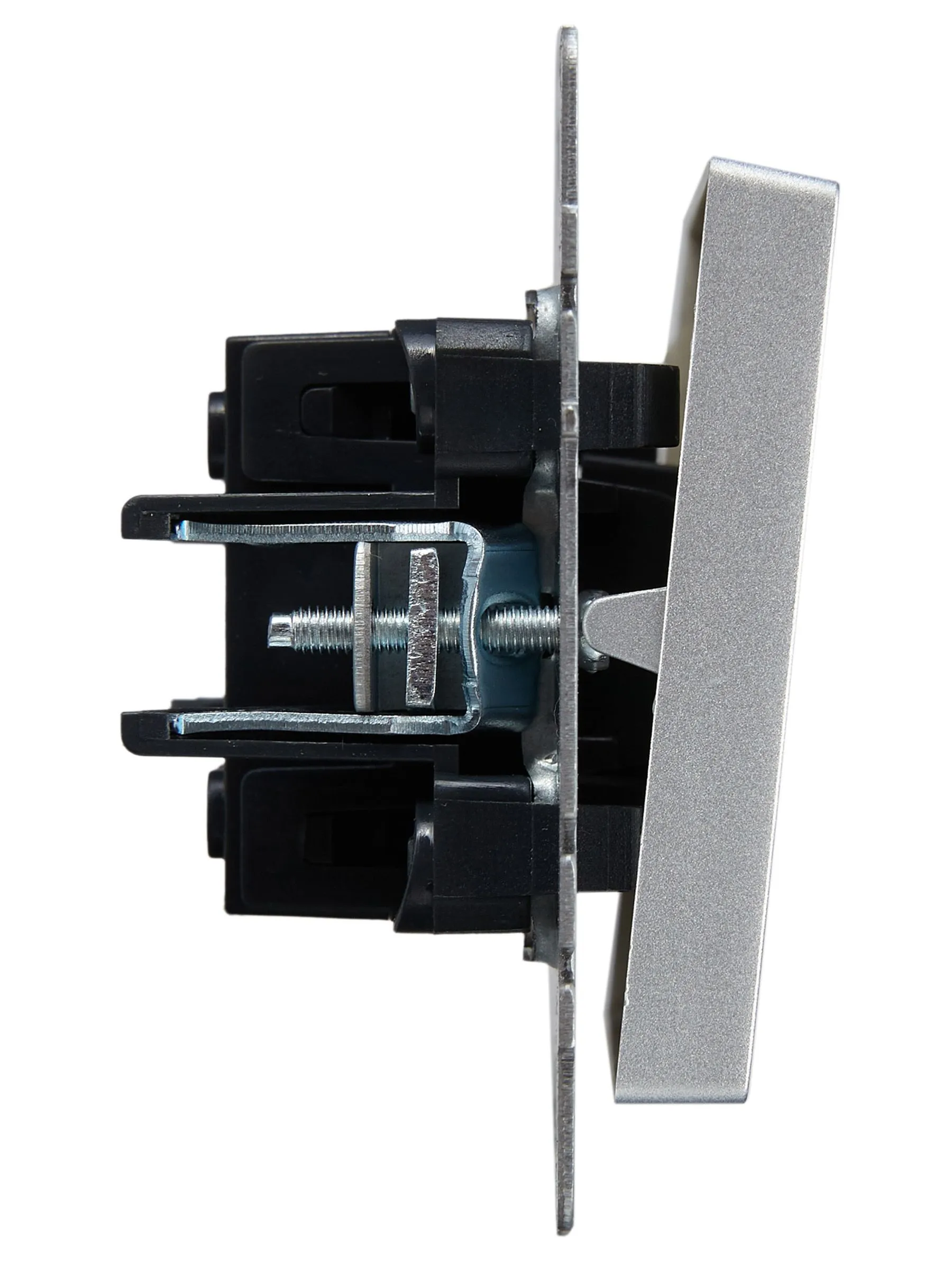 BRITE Выключатель 1-клавишный проходной 10А ВС10-1-6-БрА алюминий IEK - Фото 4