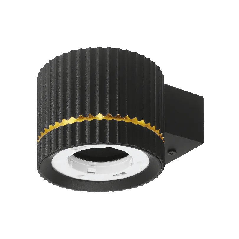 Настенный светильник WOLTA WSL-GX53/W18BG NIMB под лампу GX53 Чёрный/золото D85x70 WSL-GX53/W18BG