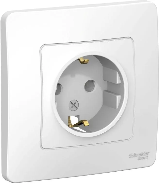 Розетка 1-м СП Blanca 16А IP20 250В с заземл. без защ. шторок бел. SE BLNRS001011 - Фото 2