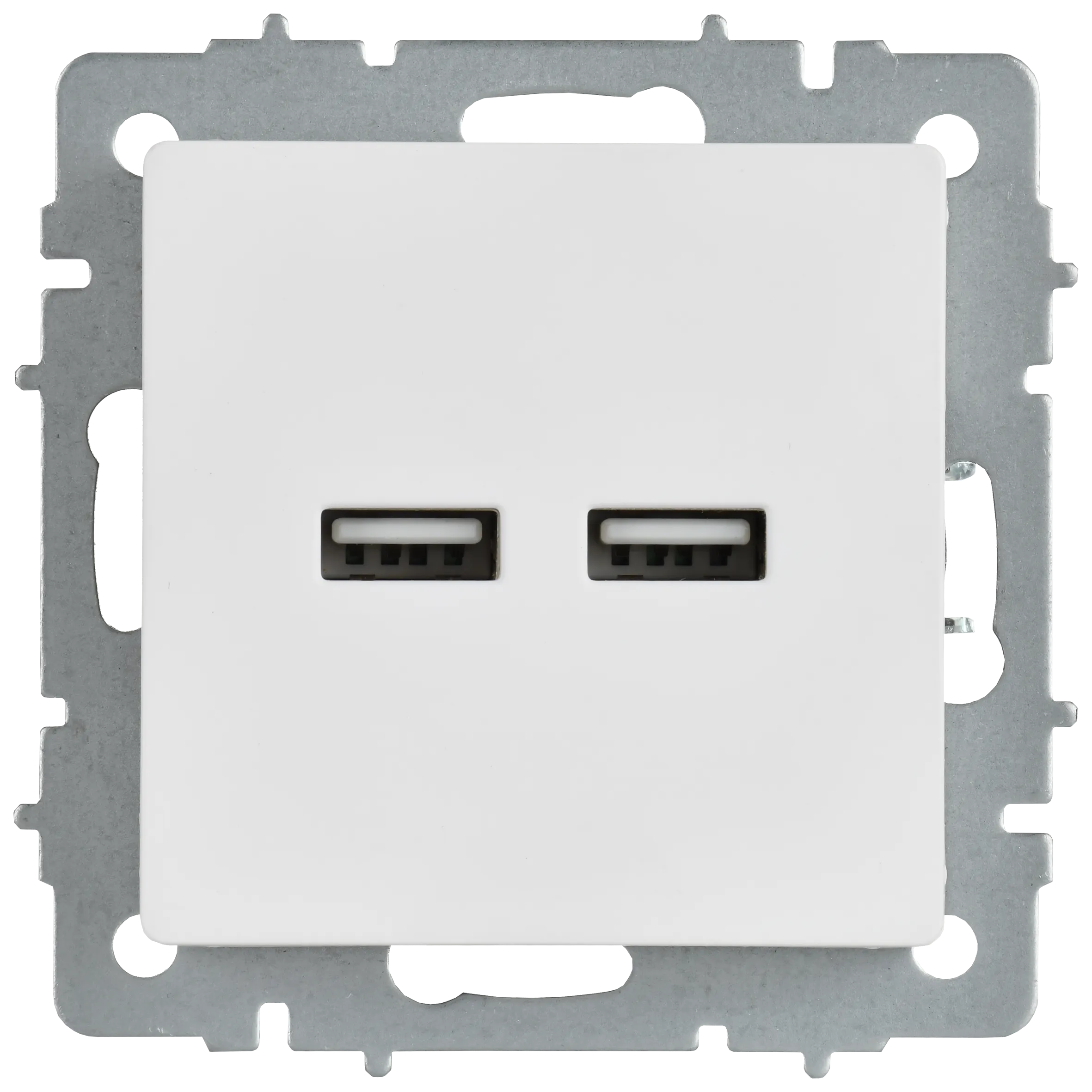 BRITE Розетка USB A+A 5В 3,1А РЮ10-1-БрАБ арктический белый IEK - Фото 5