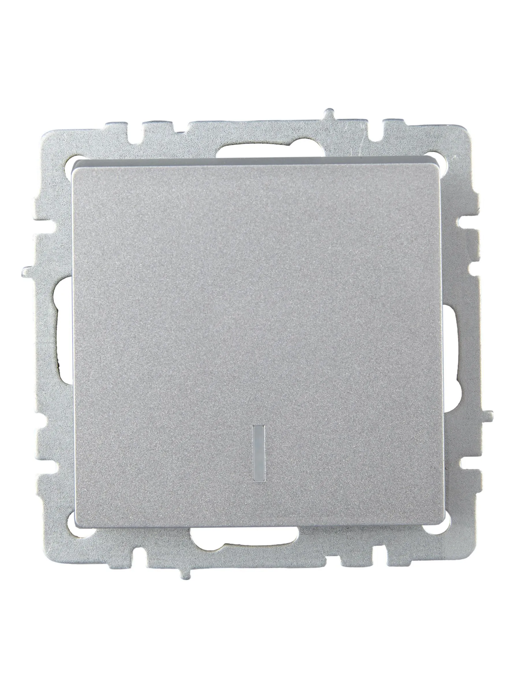 BRITE Выключатель 1-клавишный проходной с индикацией 10А ВС10-1-7-БрА алюминий IEK - Фото 4