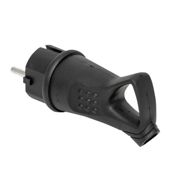 Вилка угловая каучуковая с кольцом 230В 2P+PE 16A IP44 EKF Марс - Фото 5