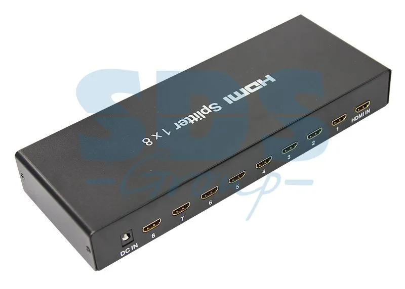 Делитель гнездо HDMI на 8 гнезд HDMI, металл REXANT