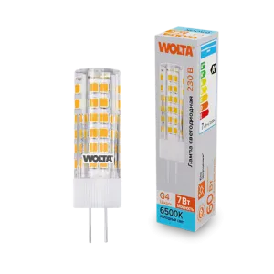 Светодиодная лампа WOLTA WSTD-JC-220V7W6KG4-C 7Вт 6500K G4 WSTD-JC-220V7W6KG4-C