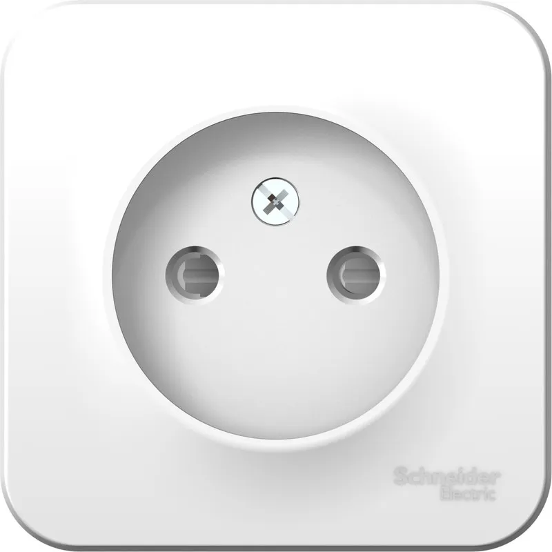 Розетка 1-м ОП Blanca 16А IP20 250В без заземл. защ. шторки с изолир. пластиной бел. SE BLNRA001111 - Фото 3