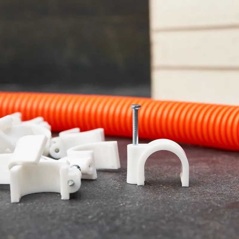 Крепеж кабеля круглый 16мм, белый (50 шт/уп) REXANT - Фото 2