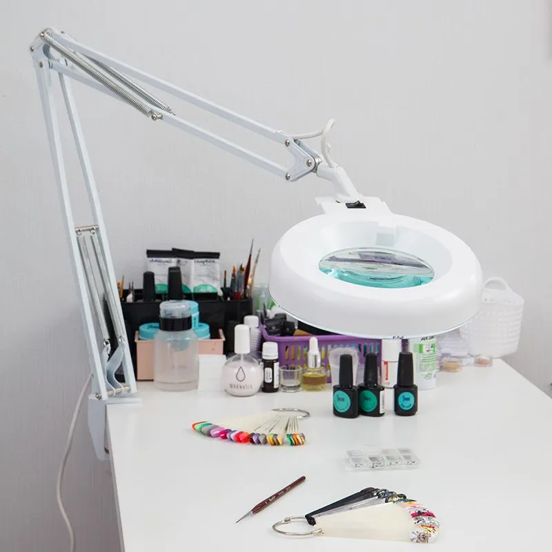 Лупа на струбцине круглая 3D с подсветкой, ø127мм, белая REXANT - Фото 2