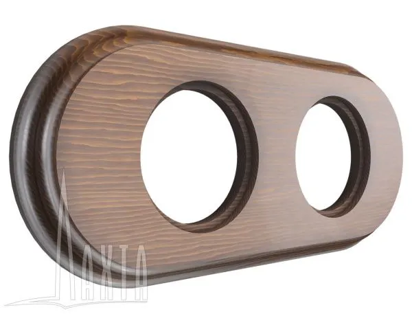 Рамка 2х-мест, дерев, скрыт,уст,, овал, темный дуб Лахта "СенатЪ"