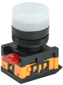 Лампа AL-22TE сигнальная d=22мм белый неон/240В цилиндр IEK BLS30-ALTE-K01