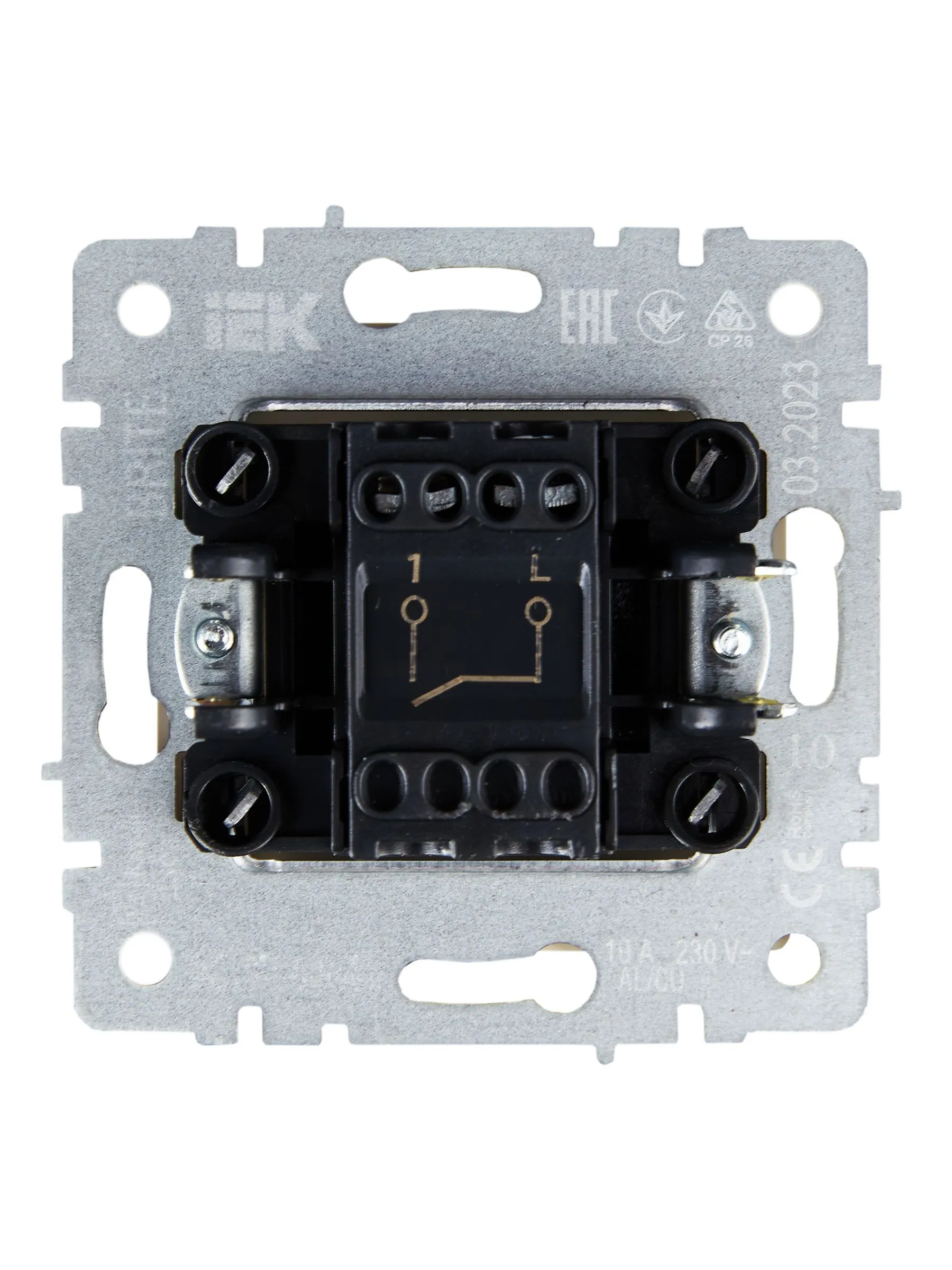 BRITE Выключатель 1-клавишный 10А ВС10-1-0-БрКр бежевый IEK - Фото 5