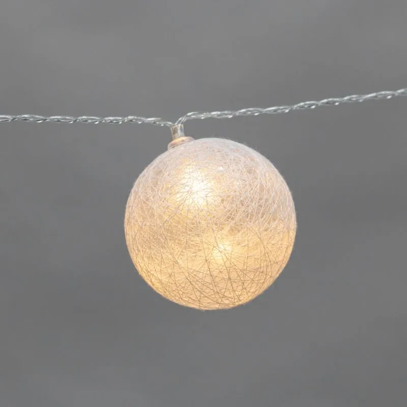 Тайские фонарики Вельвет 3,5 м, 20 LED, прозрачный ПВХ, теплый белый, питание USB NEON-NIGHT - Фото 3