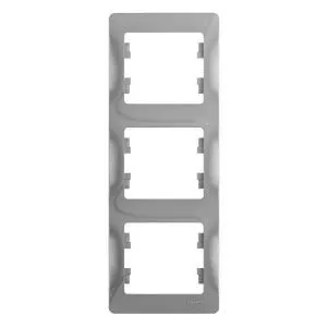 Рамка 3-м Glossa вертикал. алюм. SE GSL000307 284583