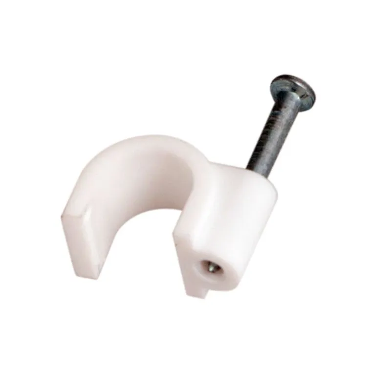 Крепеж кабеля круглый 8мм, белый (20 шт/уп) REXANT 07-4008-20