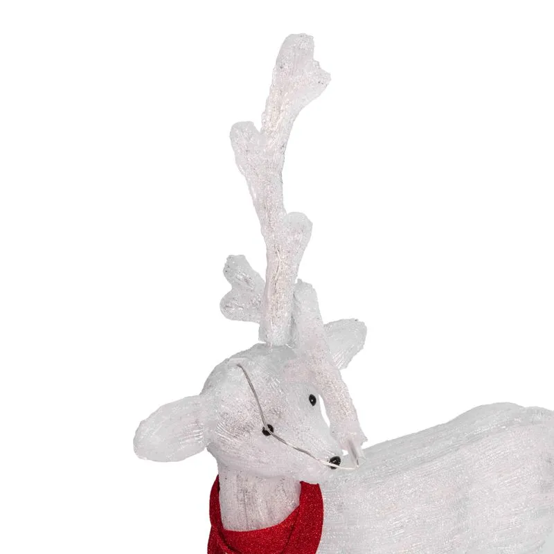 Акриловая светодиодная фигура Северный олень 49х18х85 см, 120 светодиодов, IP65 понижающий трансформ - Фото 3