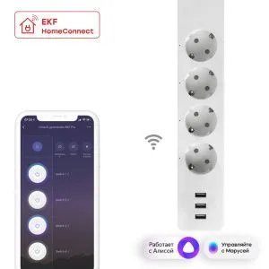 Умный удлинитель EKF Connect PRO Wi-Fi RCE-2-WF