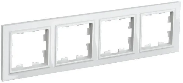 BRITE Рамка 4-местная РУ-4-БрБ белый IEK BR-M42-K01