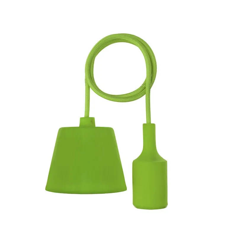 Патрон E27 силиконовый со шнуром 1м зеленый REXANT - Фото 4