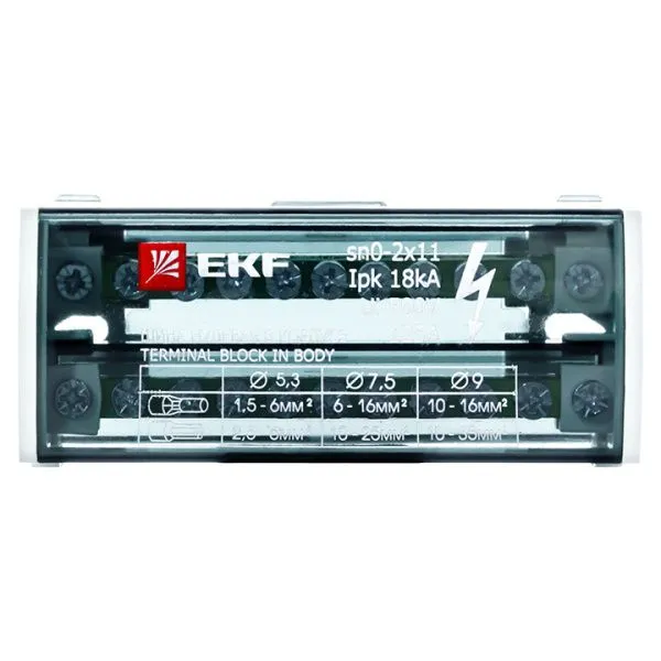 Шина нулевая в корпусе (2х11) EKF - Фото 3