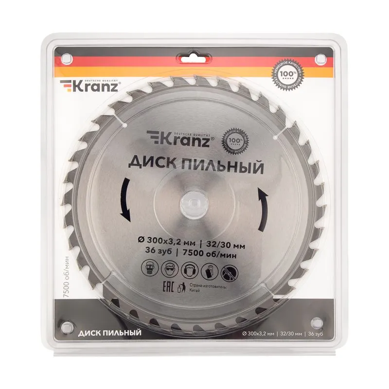 Диск пильный 300 мм х 36 зуб х 32/30 мм KRANZ - Фото 3