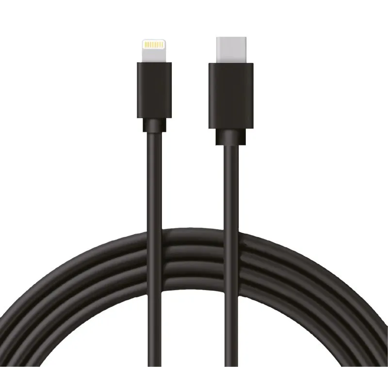 Кабель Type-C – Lightning для Apple, 3A, 1м, ПВХ, черный REXANT