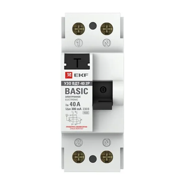 УЗО 2P 40А 300мА тип АС эл. Basic - Фото 2