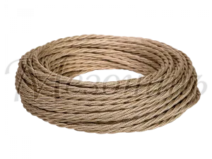 Провод декоративный витой TV+Internet, цвет- бежевый перламутр, ТМ "МезонинЪ,(бухта 45м) GE72100-29 GE72100-29