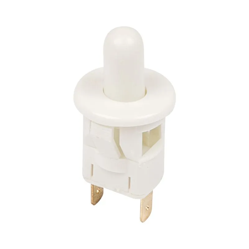 Выключатель-кнопка 250V 2.5А (2с) ON-(OFF) Б/Фикс белый (PBS-19С2) (мебельная) REXANT 36-3021