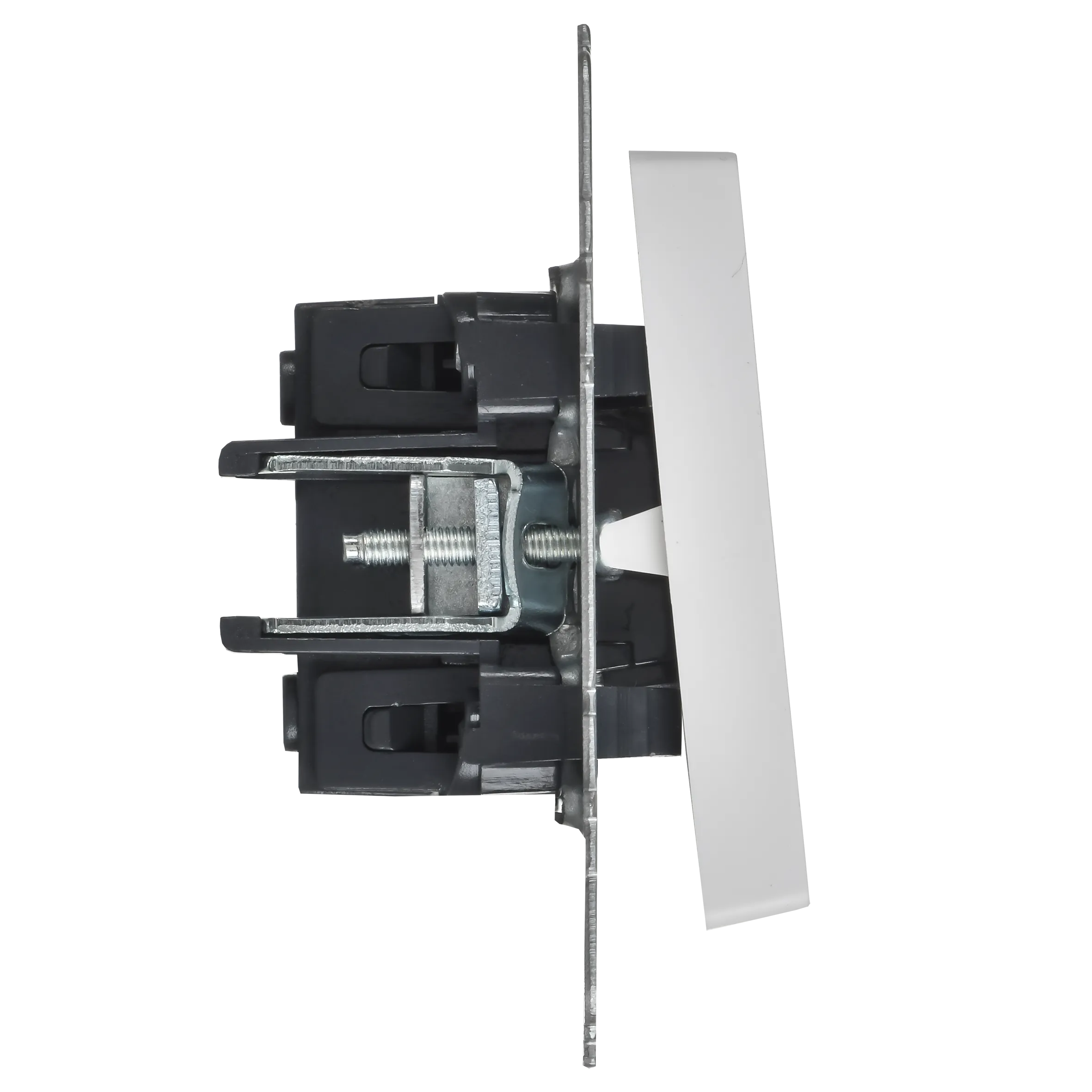 BRITE Выключатель 2-клавишный с индикацией 10А ВС10-2-1-БрАБ арктический белый IEK - Фото 4