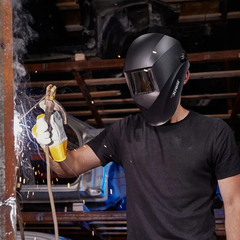 Маска сварщика с черным минеральным стеклом DIN 9 KRANZ - Фото 4